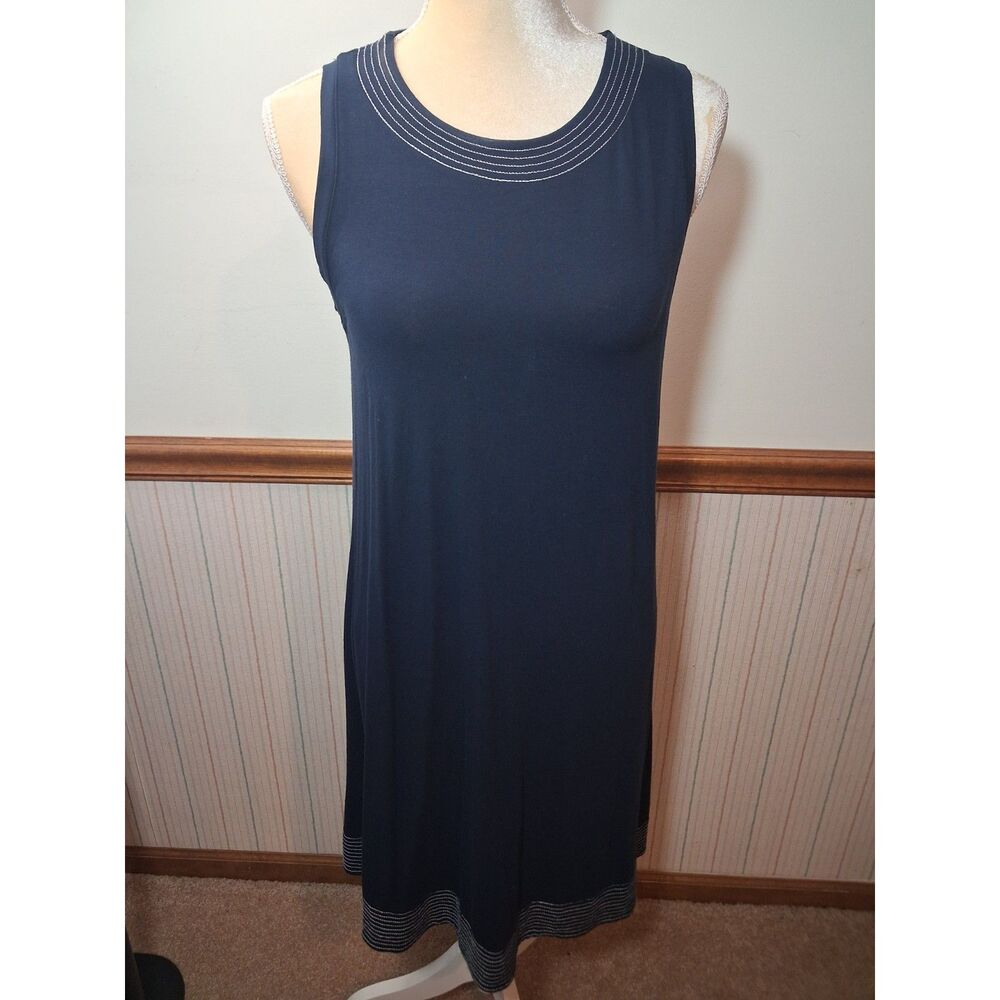 Ann Taylor Loft Navy Blue Sheath Casual Women's Dress - Size Medium